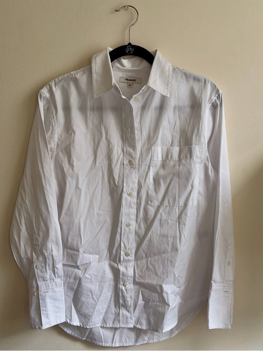 NWT Madewell White Oversized Button-Up Oxford Shirt